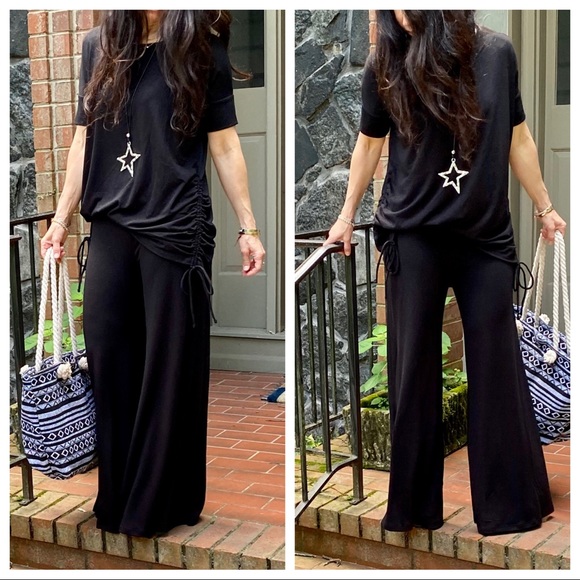 FABULOUS SHORT SLEEVES SIDE RUCHED LOOSE FIT TUNIC - Picture 6 of 16